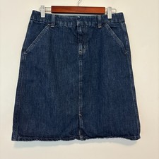 Eddie Bauer Dark Wash Denim Skirt Womens 8