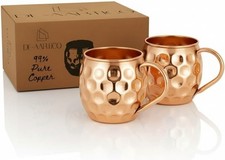 16oz Moscow Mule Mugs Pure Copper Cups Solid ...