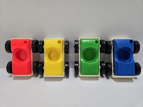 Vintage Fisher Price Little People Parking Garage Cars Set