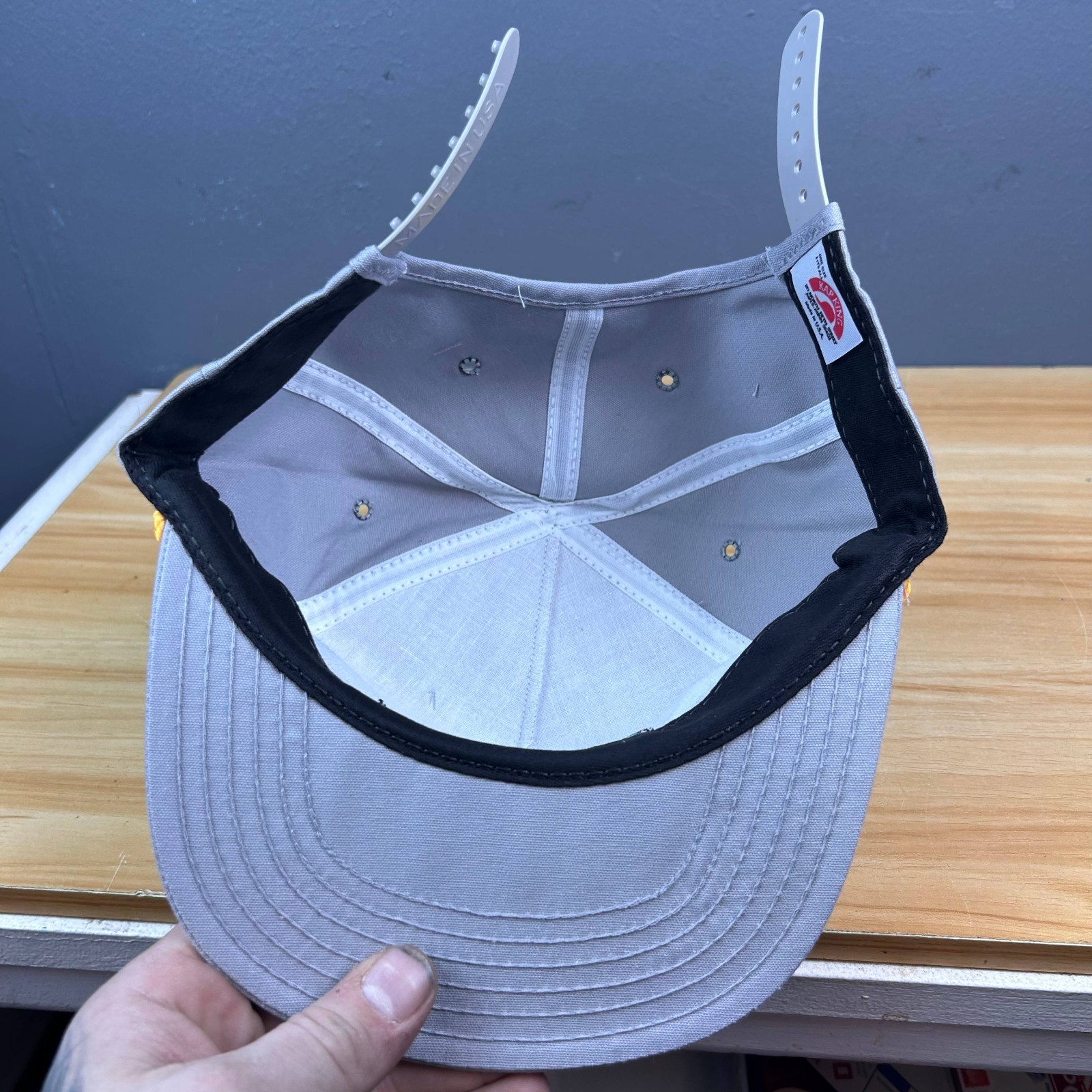 Kap King Trucker Hat Gray Patch Snapback Yellow R… - image 5