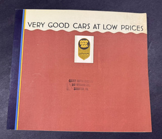 1930's Graham Car Brochure....Coupe Cabriolet Sedan Roadster