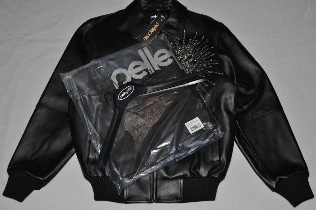 AUTHENTIC Pelle Pelle Men's LEATHER Jacket BLACK 46TH ANNIVERSARY