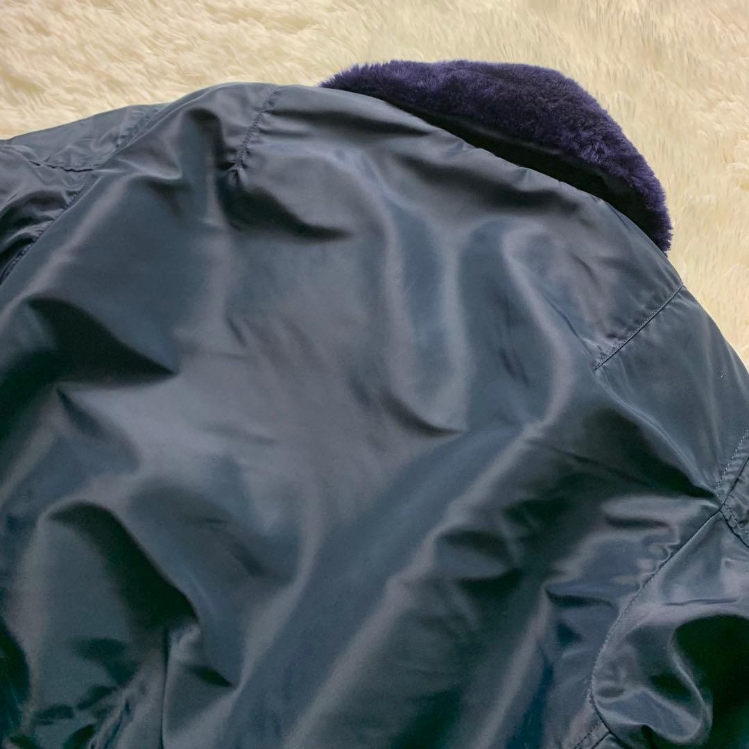 BUZZ RICKSONS Fabric Flight Jacket Navy Size 40 M… - image 5