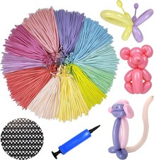 260 Balloons with Pump - Premium Long Latex Twisting Balloons for Birthday