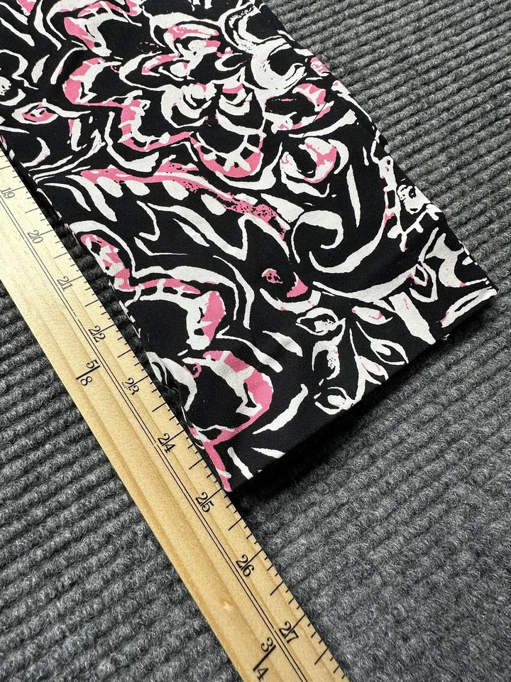 Брюки женские Elliott Lauren 4 черные белые розовые с цветочным узором прямые эластичные сделано в США - Изображение 4 из 4