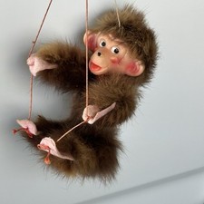 Vintage Monkey Marionette puppet 1980s