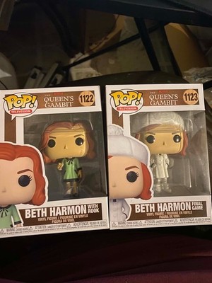 The Queen s Gambit Beth Harmon With Rook Funko Pop Vinyl 1122 1123 Final Game
