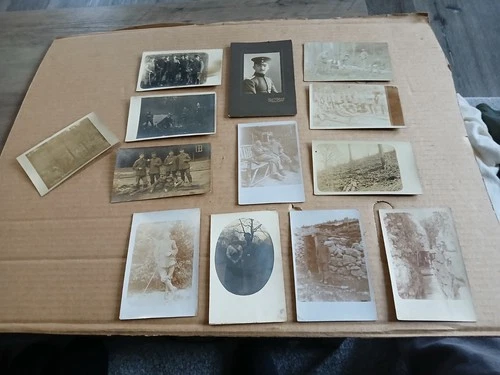 Vintage WWI World War 1 German Prussian Soldier Photo & Postcards -1915 Military