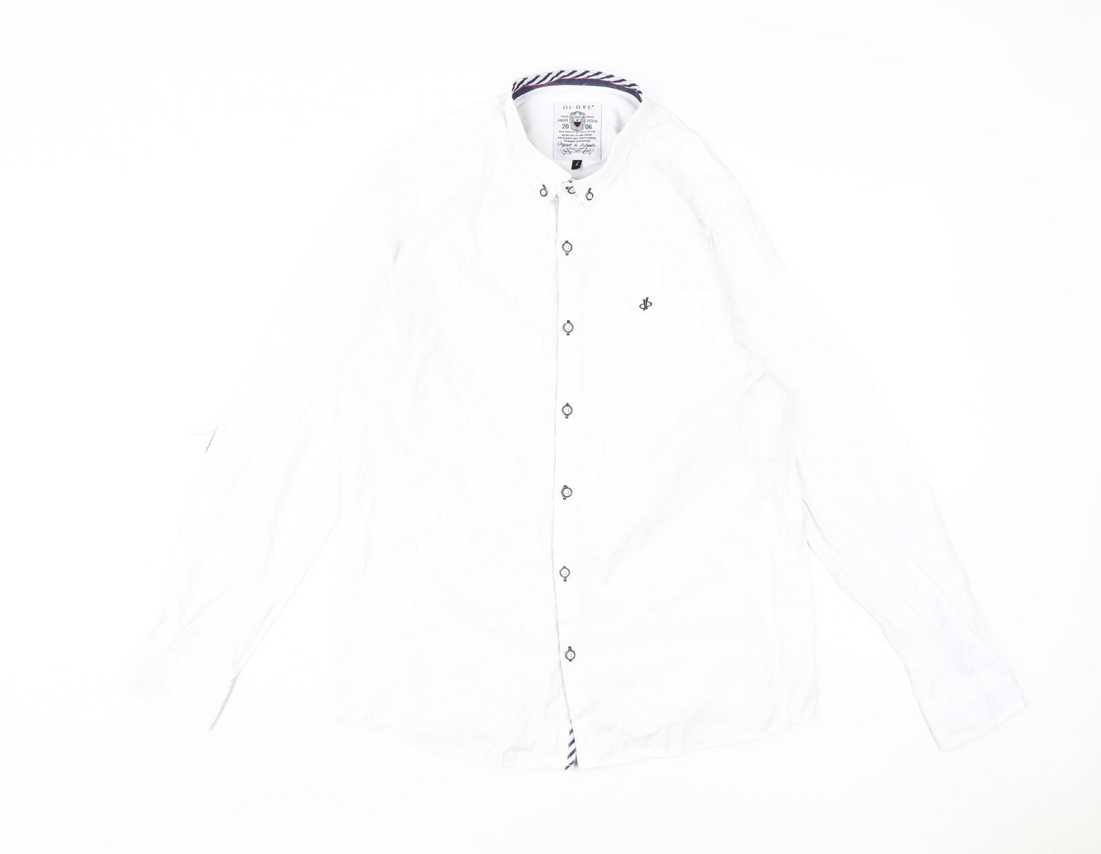 Camisa de vestir DI-BYE blanca L calce regular para hombre