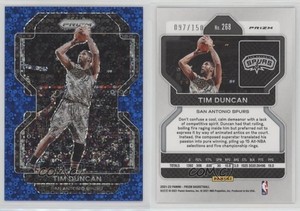 2021-22 Panini Prizm Fast Break Blue Prizm /150 Tim Duncan #268 HOF