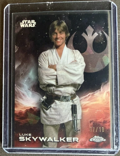 2025 TOPPS CHROME SAPPHIRE STAR WARS BLACK REFRACTOR #83 LUKE SKYWALKER 7/10 SSP