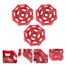 Red Metal Shutoff Handle Home Use Gate Ball Hand Wheel