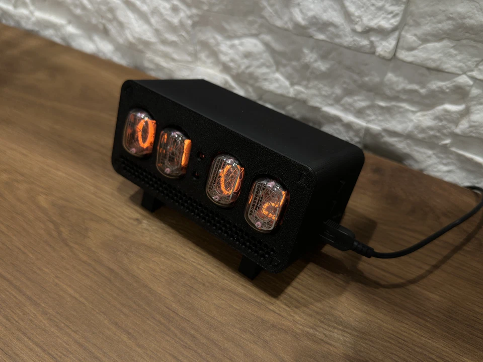 NIXIE часы в-12 с трубками 4 цифры + светодиодный RGB подсветки + мини USB-кабель - Изображение 3 из 4