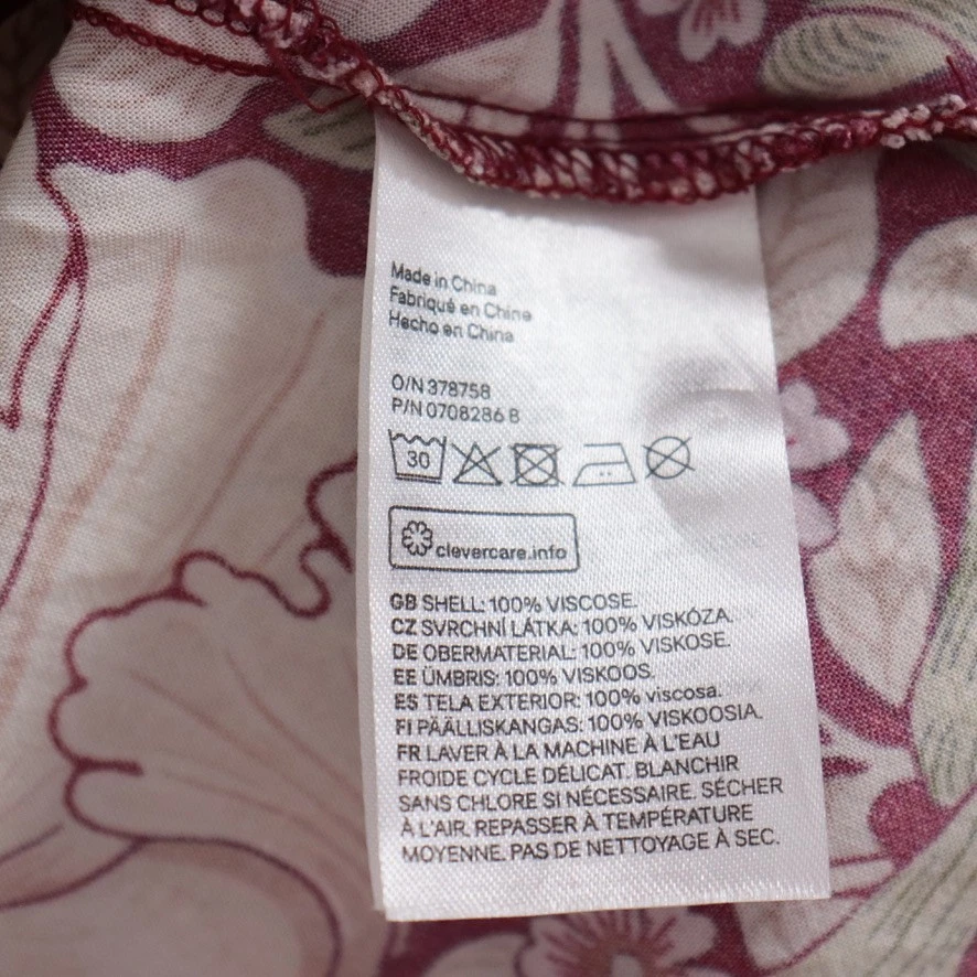 Vestido Camisa Midi Morris & Co x H&M Mujer Talla 14 10US Multi Floral Manga Larga Foto 4 de 4