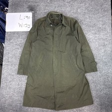 London Fog Maincoats Trench Coat Olive Green Vintage Londontown Polyester