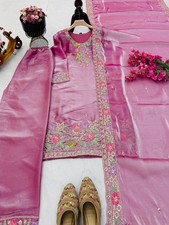 New Stylish Designer Silk Kurta Palazzo With Dupatta For Wedding Party