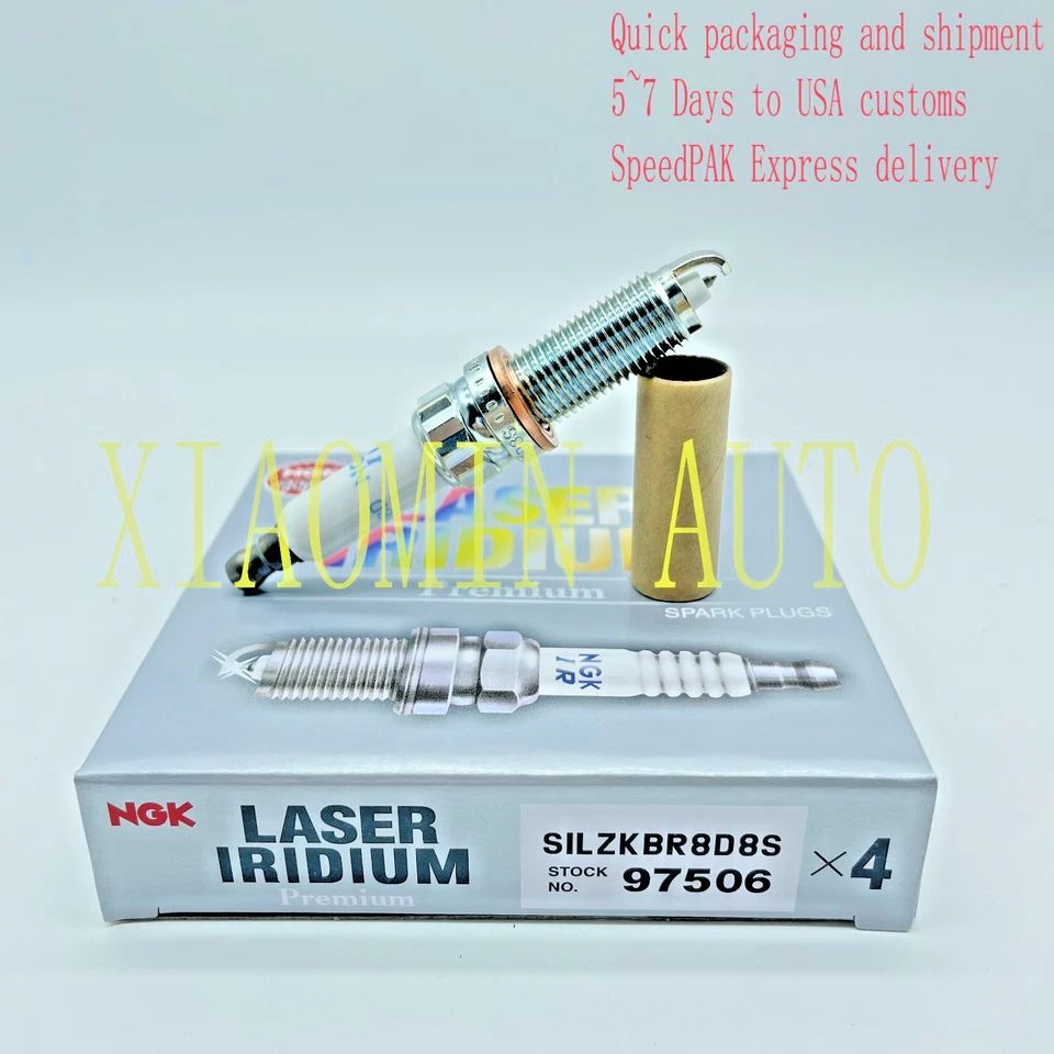 8件装正品NGK SILZKBR8D8S铱SparkPlug适用于宝马320i 650i X5 M4 M5 M6 535i — 第 2/4 张图片