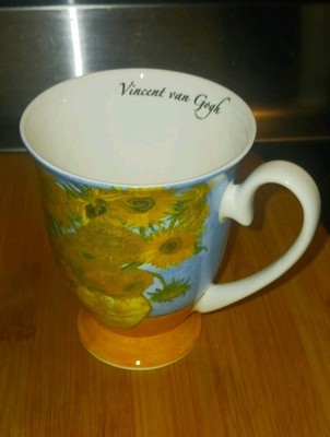 Coastline Imports Vincent Van Gogh Sunflower Bone China Tea Cup NEW