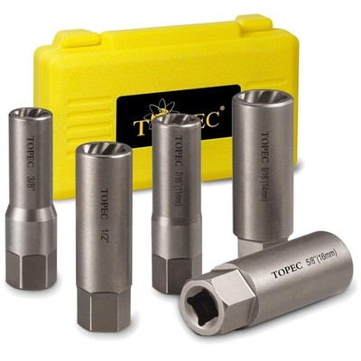 5-Piece Spiral Extractor Set - Easy Bolt Removal