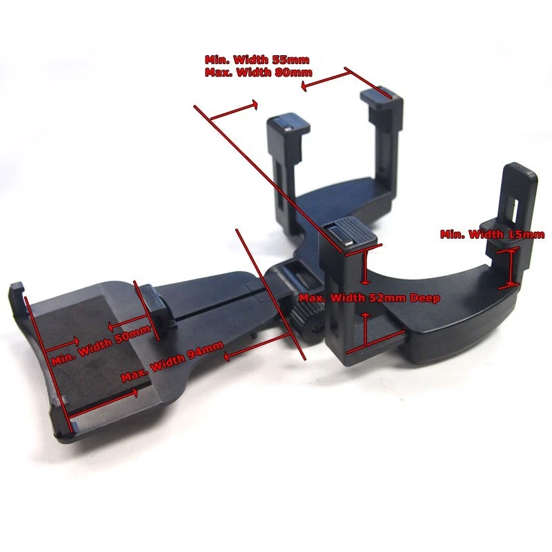 Car Recorder Rearview Mount Holder+Fix Base Blind Spot Mirror For Mobile Phone - Image 4 of 4