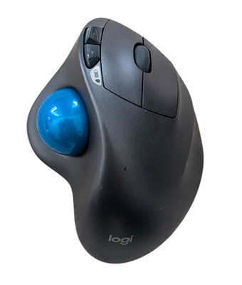 Logitech M570 Wireless Trackball Ergonomic Mouse Blue Ball w/USB Receiver Dongle