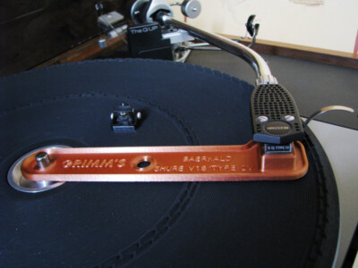 GRIMM'S SHURE V15 TYPE IV 4 PHONO CARTRIDGE BAERWALD PROTRACTOR, EASY ACCURACY