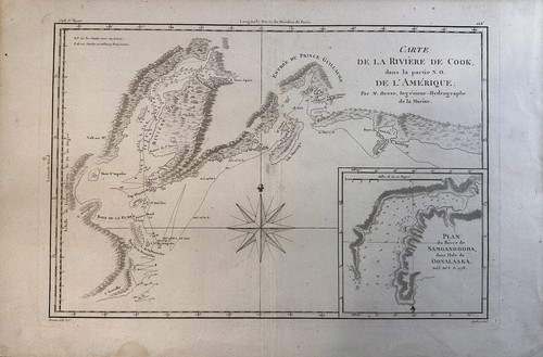 1788 Carte De La Riviere De Cook, Dans La Partie N.O. De Amerique Original Map