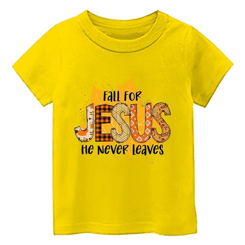 Kid's Jesus Cross Faith Colorful Short Sleeve T-Shirt USA Religious New Gift Tee - Picture 9 of 14
