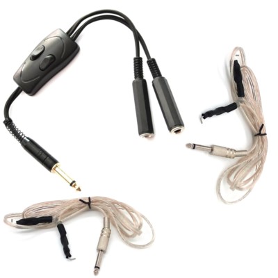 2 Tattoo Clip Cords With Dual Conversion Connection For Machine Power Supply Kit