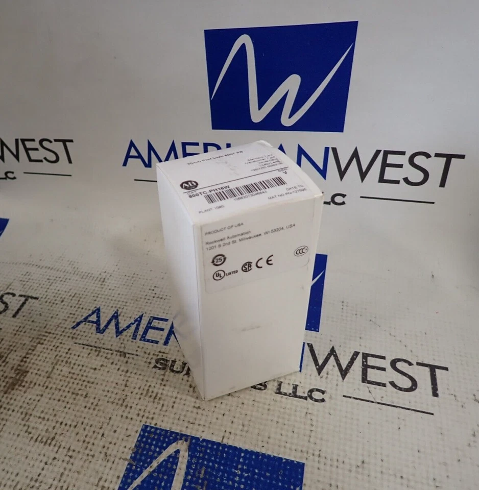 Nuevo Allen Bradley 800TC-PH16W Ser. Lente blanca V 30 mm Pilot Light 800T PB 120VAC Foto 3 de 3