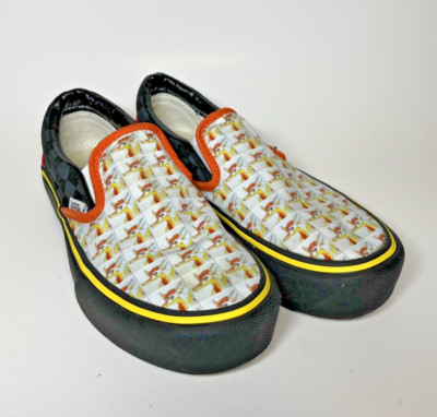 Vans Classic Stackform Slip On Skater Grunge Pokeman Pokedex Women's Size 6 EUC