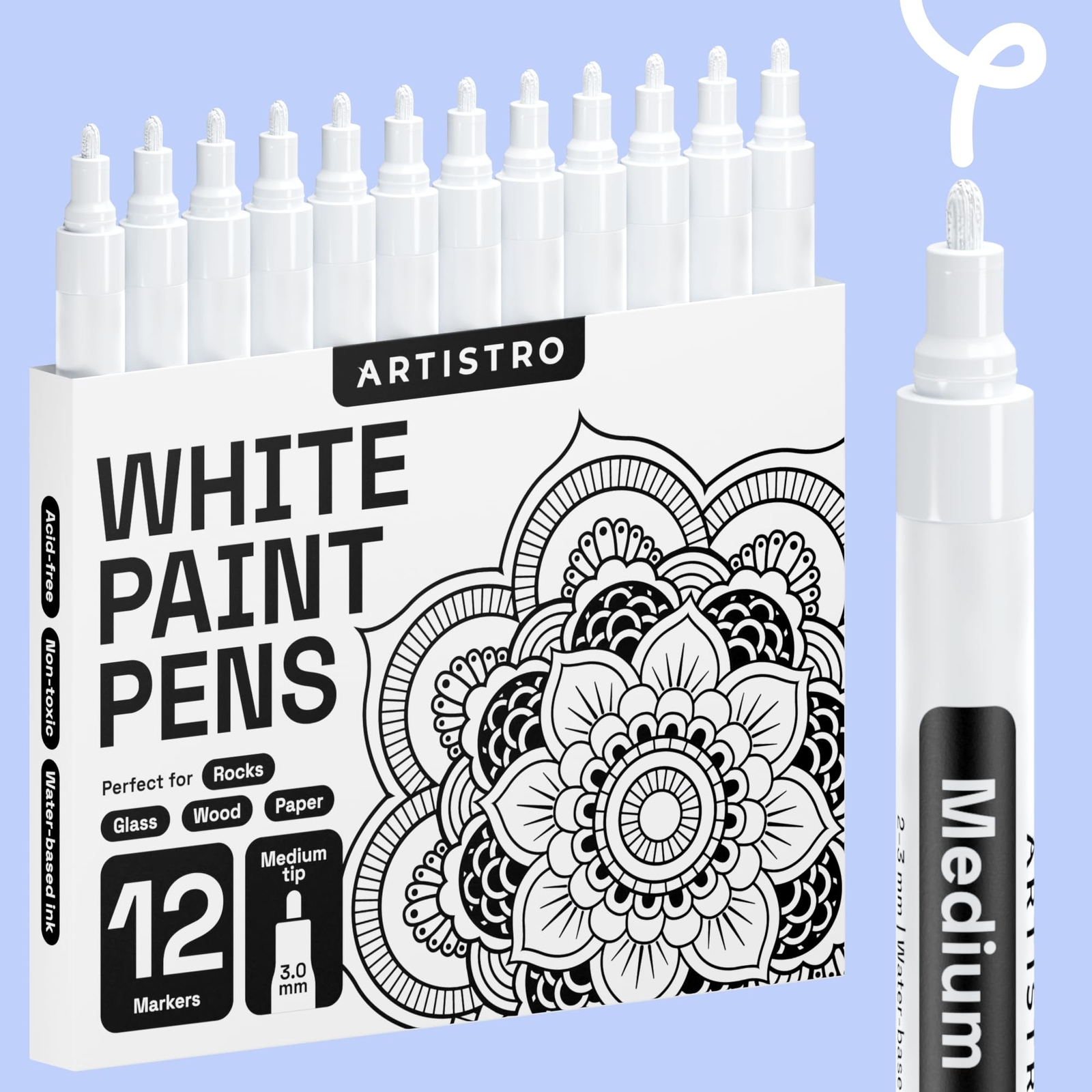 Paint Pens For Rock Painting Stone Ceramic Glass Wood Tire Fabric Metal Canvas.-image