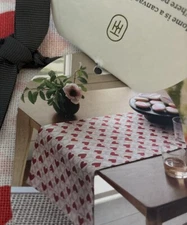 Threshold Table Runner Red Pink Check Hearts Valentines 14” X 72” New