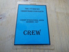 Pavarotti/Princess Diana  VERY RARE   Ty Hafan 1995   Crew Tour Pass/Laminate