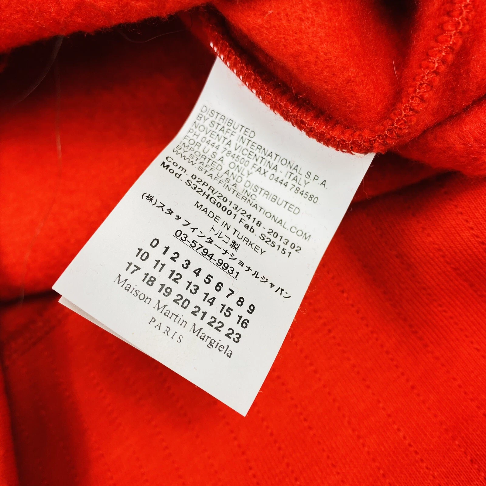 MAISON MARGIELA Felpa con cappuccio zip oversize rossa MM6 Maison Martin Margiela taglia M come nuova