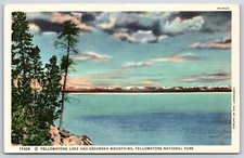 Postcard Yellowstone Lake And Absaroka Mountains, Yellowstone National Park