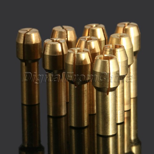 10X Brass Collet Including 0.5-3.2mm Fit Power Rotary Tools Metalworking 4.8mm - Picture 3 of 9
