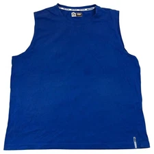 RBX Mens X-Train Performance Tank Top XXL Blue Sleeveless Muscle Tee Athletic