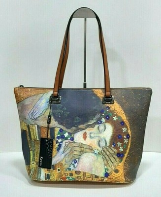 Kevin Jeans Borsa Donna doppio manico ecopelle con stampo con cerniera |  eBay