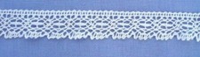 15mm White Cotton Lace Edging x 2 metres 