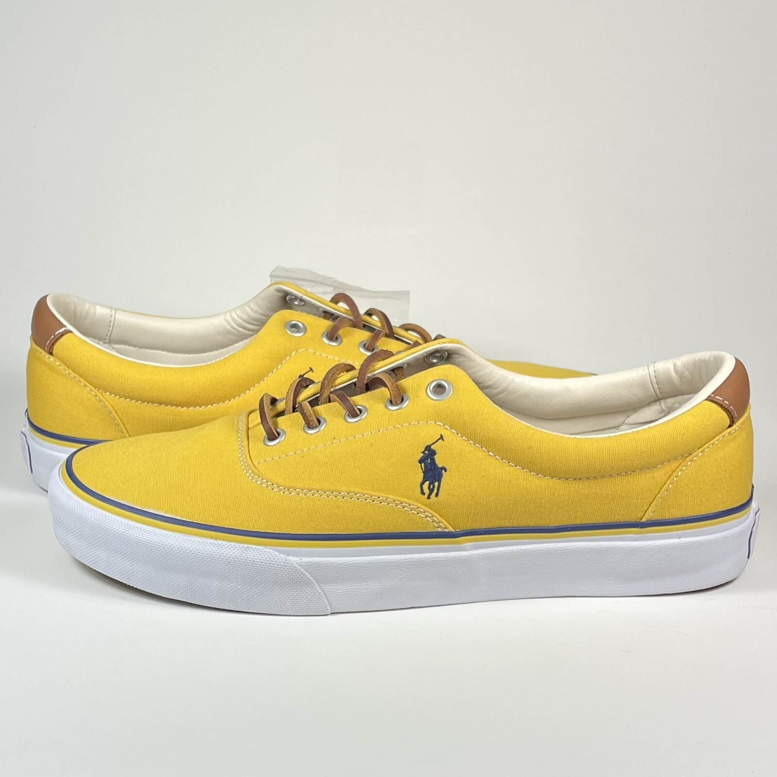 Polo Ralph Lauren Keaton Sneaker in tela con lacci pony giallo senape uomo taglia 10