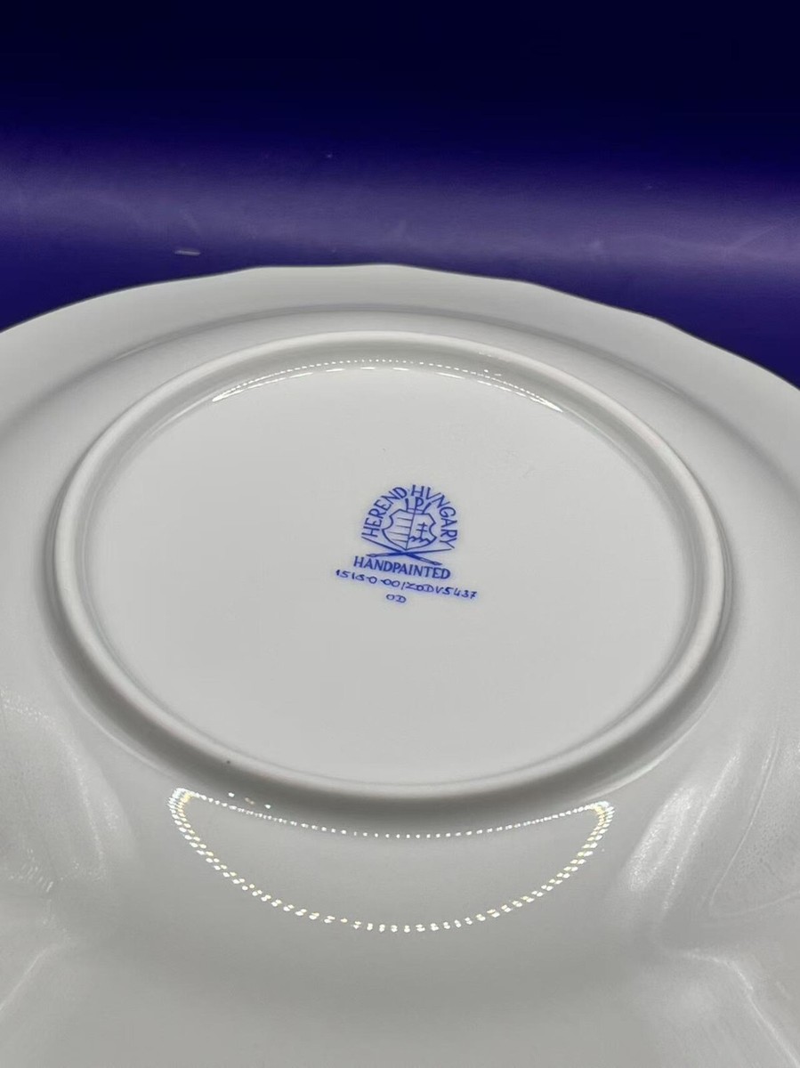 Herend Hand Painted Zodiac/Home Deco Plate Green Fishnet Designed