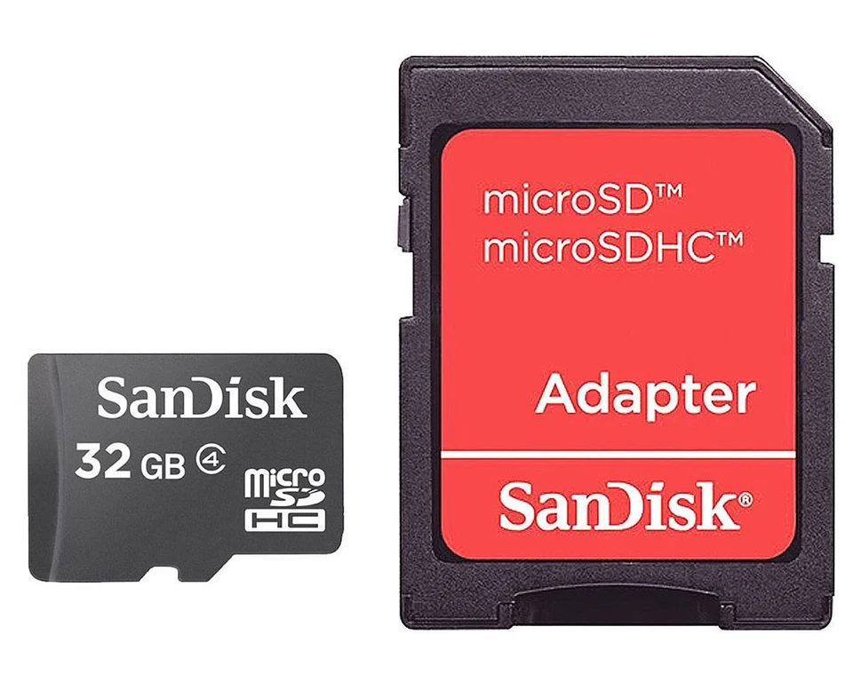 SanDisk 32GB MicroSD Micro SD SDHC TF Flash Class 4 Memory Card 32G with Adapter - Image 2 of 3