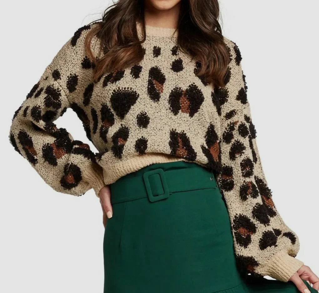 Sueter leopardo mujer sale