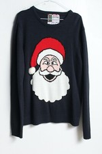 Primark Mens Novelty Santa Jumper. Navy - Size L Large D40 