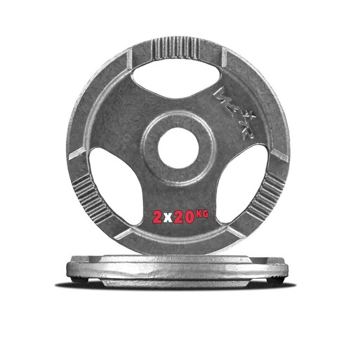 TRI-GRIP Cast Iron Olympic Disc Weight Plates EZ Bar Barbell Weights Fitness Gym - Picture 37 of 47