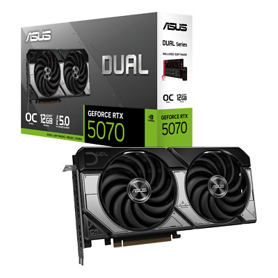ASUS DUAL RTX 5070 OC 12GB GDDR7 Grafikkarte, PCIe 5.0, Dual Fan Cooling