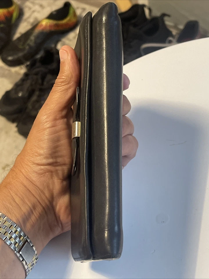 Mulberry Long Wallet Continental Clutch Purse Black Genuine Leather Bifold - Image 4 of 4