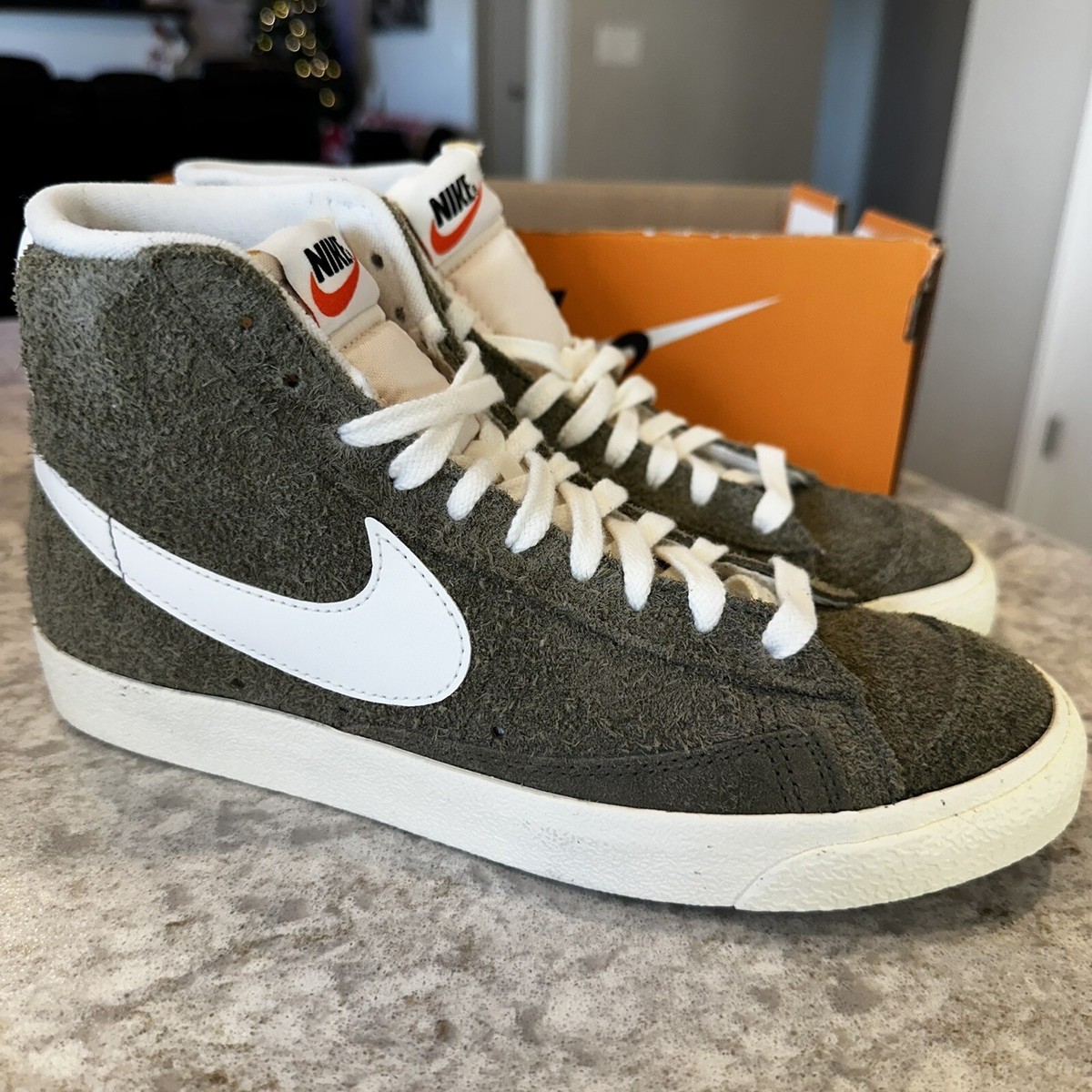 nike blazer high womens olive