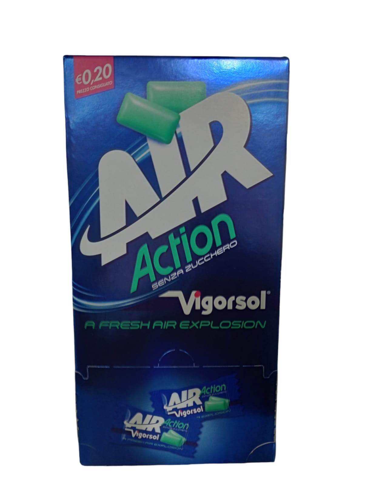 VIGORSOL AIR ACTION GOMME DA MASTICARE GUSTO MENTA BOX 250 PEZZI